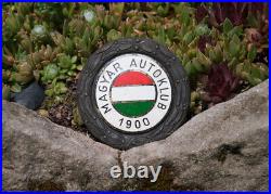 Vintage Enamel Automobile Car Radiator Badge # Magyar Autoklub Hungary