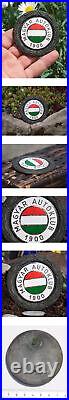 Vintage Enamel Automobile Car Radiator Badge # Magyar Autoklub Hungary