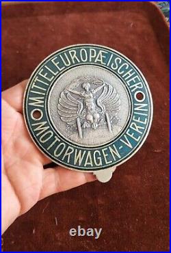 Vintage Enamel Automobile Radiator Car Club Badge # Midle Europe Motor Car Club