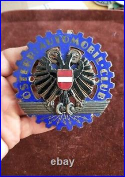 Vintage Enamel Radiator Car Club Badge # Automobile Club Austria Österreich