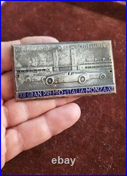 Vintage Enamel Radiator Car Club Badge # Raci Gran Premio Monza Milano Italy