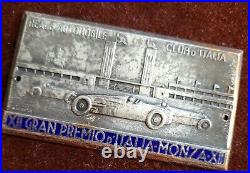 Vintage Enamel Radiator Car Club Badge # Raci Gran Premio Monza Milano Italy