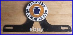 Vintage Enameled Keystone Automobile Club License Plate Topper Badge