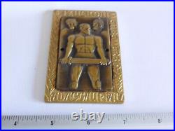 Vintage German ADAC Automobile Club Bronze Metal Car Grille Badge Sign 484