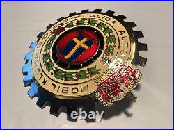 Vintage Gliga Auto Mobil Klube Sverige Car Club Grille Badge Mint! NOS