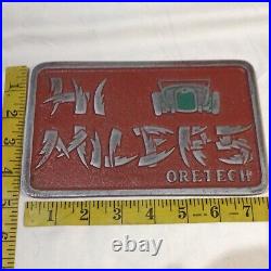 Vintage HI MILERS ORETECH CAR CLUB PLAQUE Badge Ornament Nameplate Plate Auto