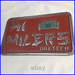 Vintage HI MILERS ORETECH CAR CLUB PLAQUE Badge Ornament Nameplate Plate Auto