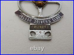 Vintage Jaguar Drivers Club Founder Member JDC Badge 67 Car Badge Auto Emblem