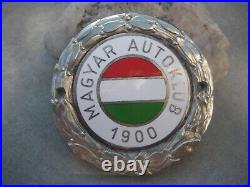 Vintage MAGYAR AUTOKLUB 1900 enamel AUTOMOBILE Car Club Badge HUNGARY UNGARN