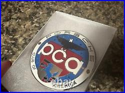 Vintage Old Porsche PCA Car Club of America Grill Badge Emblem Hood Ornament