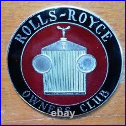 Vintage Rolls Royce Owners Club Car Emblem Logo Badge Phantom 3 Class Award 1961