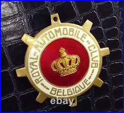 Vintage Royal Automobile Club Belgique Belgium Red Enamel car grill badge