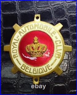 Vintage Royal Automobile Club Belgique Belgium Red Enamel car grill badge