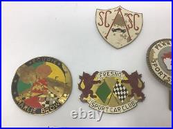 Vintage Sports Car Club Rally Emblem Badges Charlie Brown Fresno LERC PENN OHIO