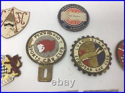 Vintage Sports Car Club Rally Emblem Badges Charlie Brown Fresno LERC PENN OHIO