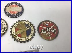 Vintage Sports Car Club Rally Emblem Badges Charlie Brown Fresno LERC PENN OHIO