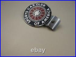 Vintage Sports Car Club of America Grill Badge Plate Topper With Mount BIS