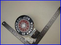 Vintage Sports Car Club of America Grill Badge Plate Topper With Mount BIS