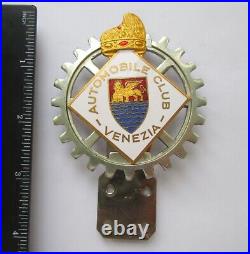 Vintage Venice Automobile Club Venezia Car Grille Badge Enamel Emblem