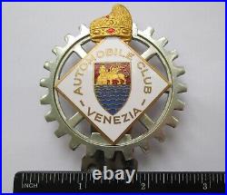 Vintage Venice Automobile Club Venezia Car Grille Badge Enamel Emblem