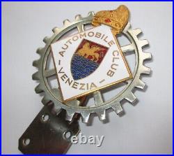 Vintage Venice Automobile Club Venezia Car Grille Badge Enamel Emblem