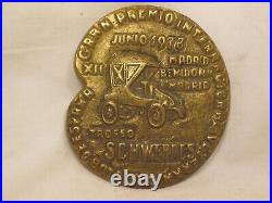 Vintage car club medal medallion Gran Premio Trofeo Schweppes Madrid Spain 1973