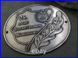 Vintage german ADAC 1000 KILOMETERS RACE NÜRBURGRING Automobile Car Club Badge