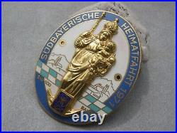 Vintage german ADAC BAVARIA SÜDBAYERN 1971 Heimatfahrt Car Club enamel Badge