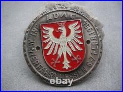 Vintage german ADAC WINTERRALLYE HESSEN 1954 Automobile Club Car Badge