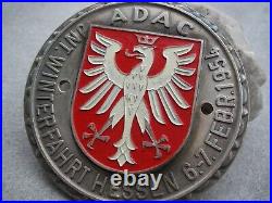 Vintage german ADAC WINTERRALLYE HESSEN 1954 Automobile Club Car Badge