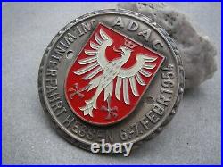 Vintage german ADAC WINTERRALLYE HESSEN 1954 Automobile Club Car Badge