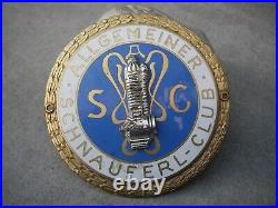 Vintage german ASC ALLGEMEINER SCHNAUFERL CLUB enamel Automobile Car Club Badge