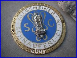 Vintage german ASC ALLGEMEINER SCHNAUFERL CLUB enamel Automobile Car Club Badge