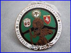 Vintage german AvD SANKT CHRISTOPHER RALLYE Badge 1964 BIELEFELD Automobile Club