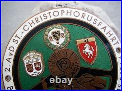 Vintage german AvD SANKT CHRISTOPHER RALLYE Badge 1964 BIELEFELD Automobile Club