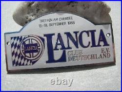 Vintage german LANCIA CLUB DEUTSCHLAND MEETING CHIEMSEE BAVARIA 1988 Car Badge