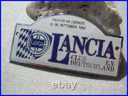 Vintage german LANCIA CLUB DEUTSCHLAND MEETING CHIEMSEE BAVARIA 1988 Car Badge