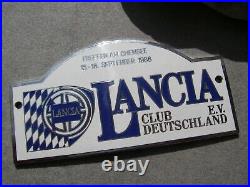 Vintage german LANCIA CLUB DEUTSCHLAND MEETING CHIEMSEE BAVARIA 1988 Car Badge