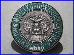 Vintage german MMV MITTELEUROPAEISCHER MOTORWAGEN VEREIN CAR CLUB enamel Badge