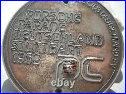 Vintage german PORSCHE PARADE STUTTGART 1982 DEUTSCHLAND PORSCHE CLUB CAR BADGE