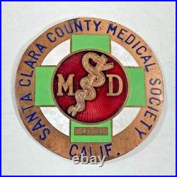 Vntge Santa Clara Silicon Valley Medical Society Car License Plate Topper Badge