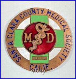 Vntge Santa Clara Silicon Valley Medical Society Car License Plate Topper Badge