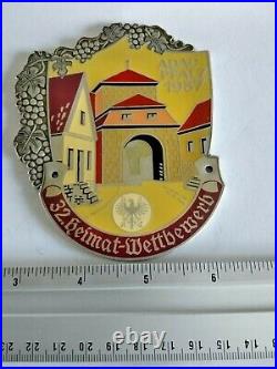 Vtg Oldtimer Automobile Tour Club Porcelain Enamel Car Grille Badge Emblem Sign