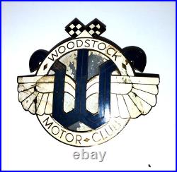 Woodstock Motor Club auto grille badge 1953 vintage